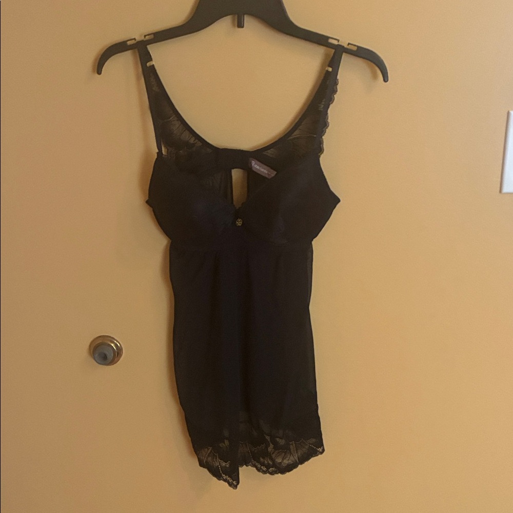 Daisy Fuentes Black Lace Top